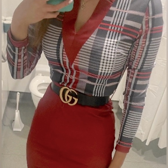 NWT, Lavishly Paris Belted Designer Dress. - Picture 4 of 16